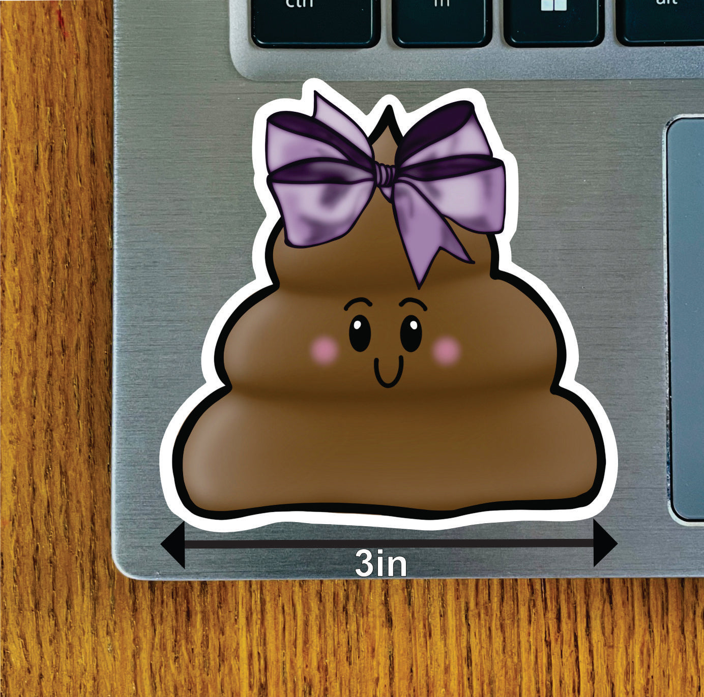 Poopie, Plain, Bowtie, Purple Bow, Black Border Options