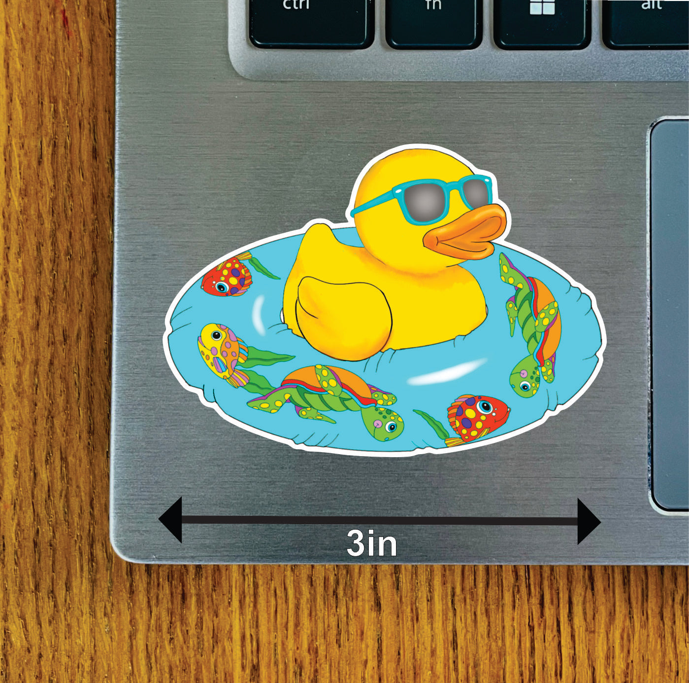 Duck in Swim Ring Floaty, Red, Purple, Pink, Green, Blue