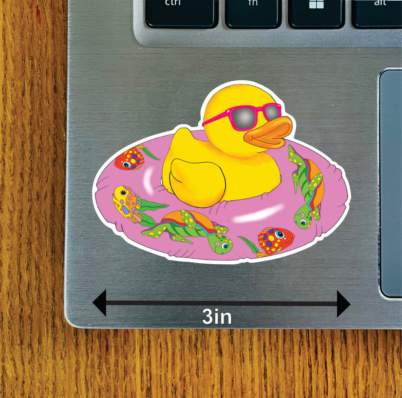 Duck in Swim Ring Floaty, Red, Purple, Pink, Green, Blue