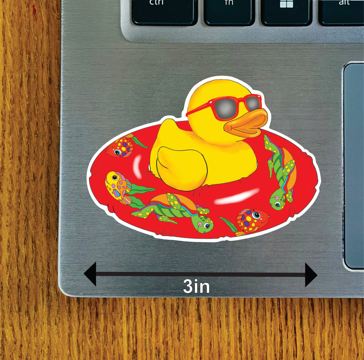 Duck in Swim Ring Floaty, Red, Purple, Pink, Green, Blue