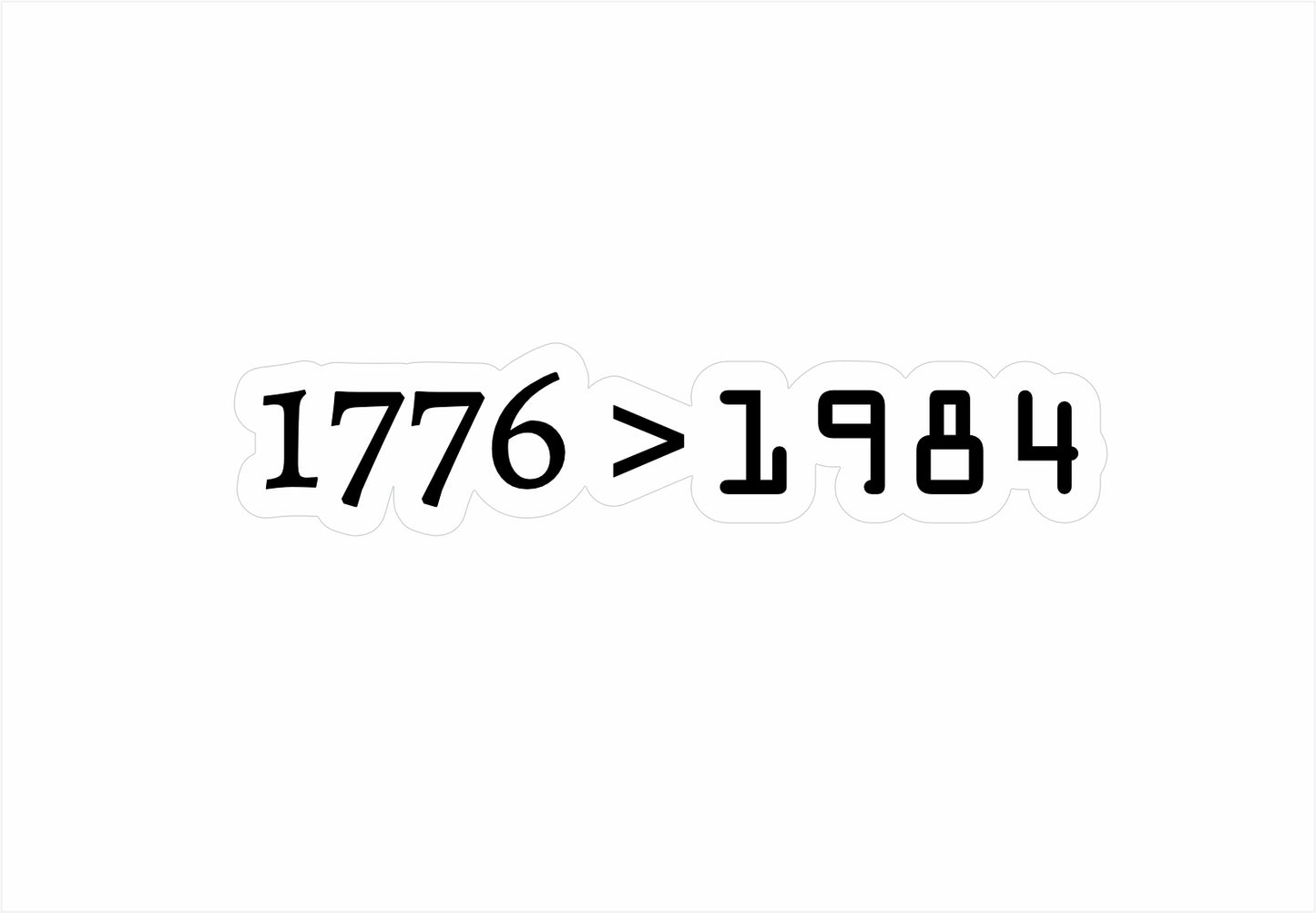 1776>1984 - Black and White
