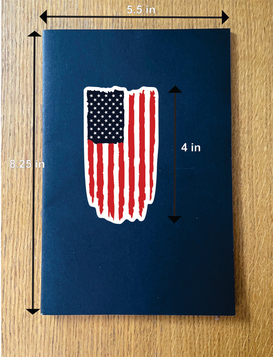 US Flag Distressed - Vertical