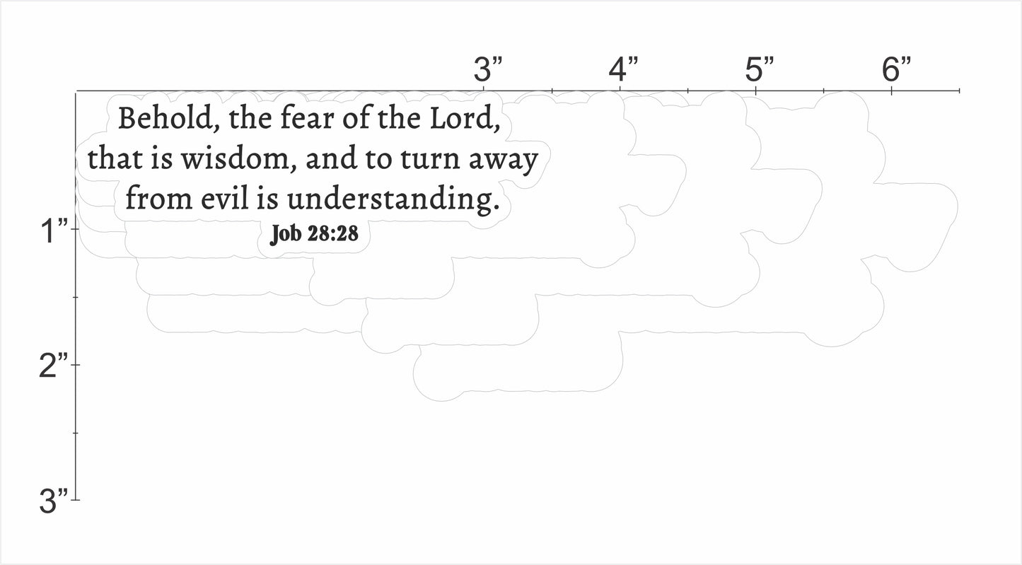 Job 28:28 - Fear of the Lord is Wisdom