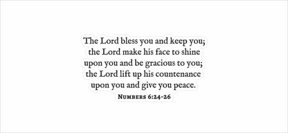 Number 6:24-26 - The Lord Bless You And Keep You