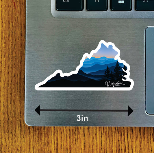 Virginia Blue Ridge Mountain Scene with Name